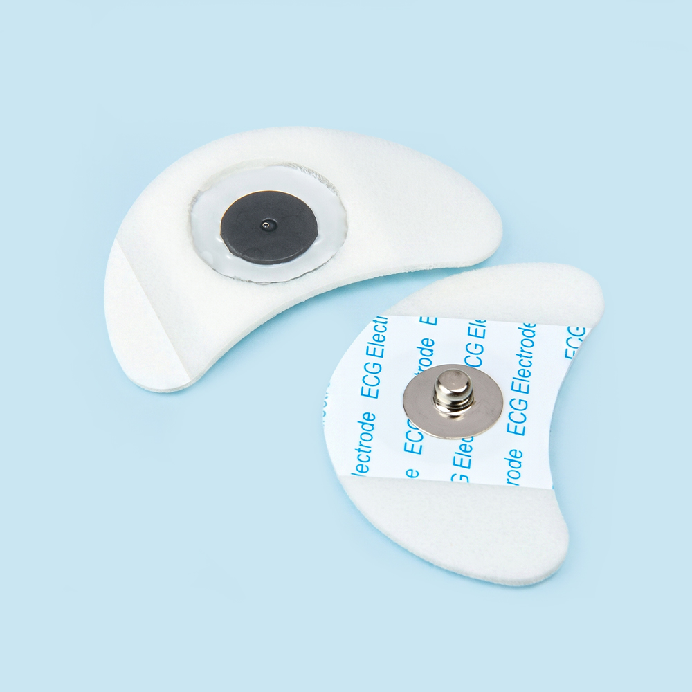 Điện cực ECG hình lưỡi liềm dùng một lần 26 * 42mm