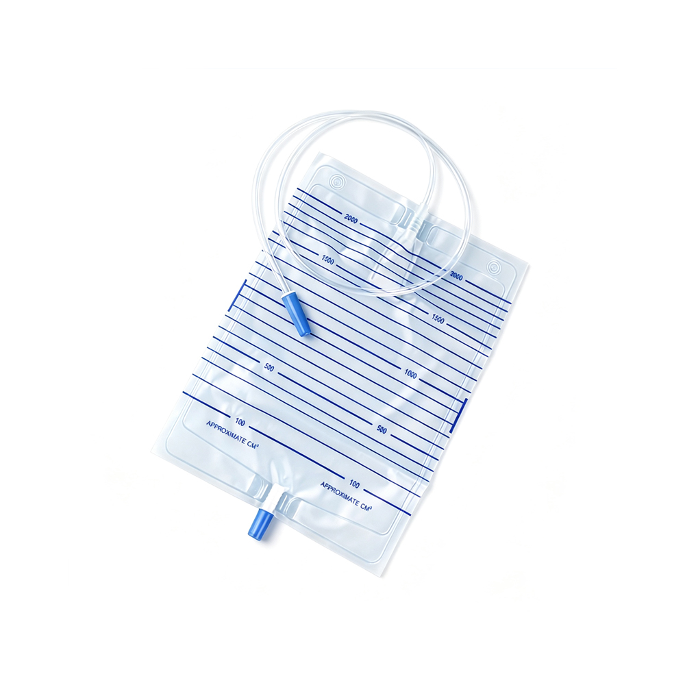 Túi đựng nước tiểu dễ làm rỗng cấp độ y tế 1000ml/1500ml/2000ml có van kéo và đẩy