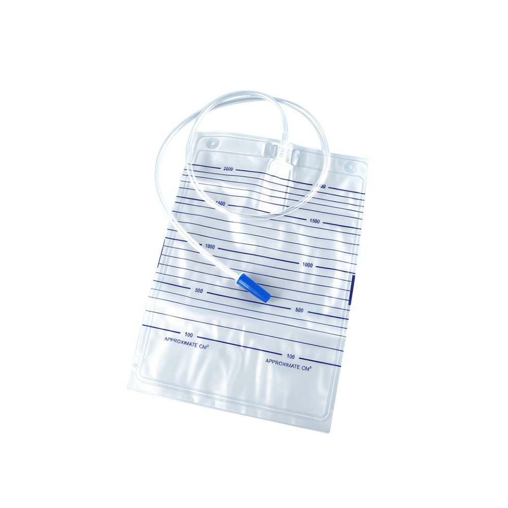 1000ml/1500ml/2000ml Tùy chọn vô trùng Túi nước tiểu PVC không độc hại cấp y tế không có van