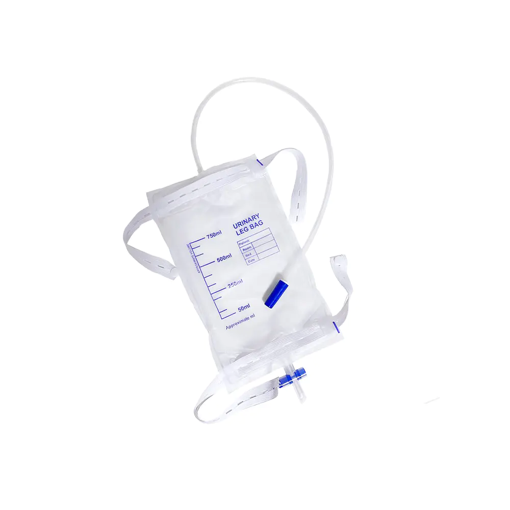 Túi đựng chân vừa vặn thoải mái tiện dụng bằng nhựa PVC y tế không chứa mủ cao su 750ml có van chống trào ngược